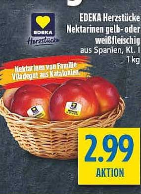 Nektarinen gelb-oder weißfleischig aus Spanien, Kl. I