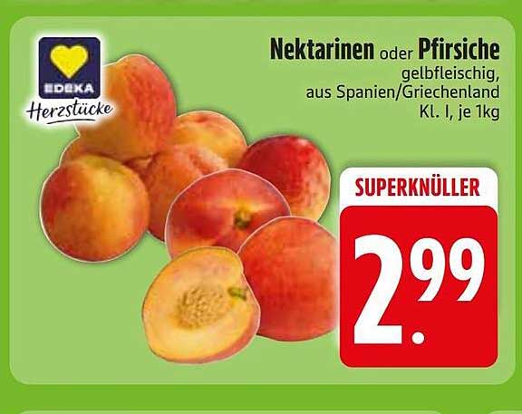 Nektarinen oder Pfirsiche