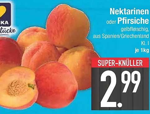 Nektarinen oder Pfirsiche