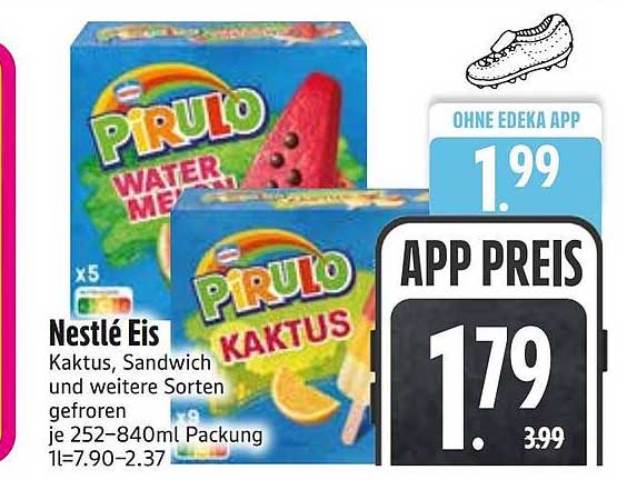 Nestlé Eis Kaktus, Sandwich und weitere Sorten gefroren je 252–840ml Packung 1l=7.90–2.37