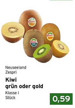 Neuseeland Zespri Kiwi grün oder gold Klasse I Stück