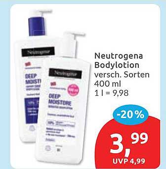 Neutrogena Bodylotion versch. Sorten 400 ml 1 l = 9,98