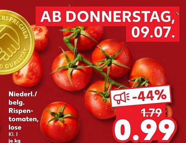 Niederl./ belg. Rispen-tomaten, lose Kl. I je kg