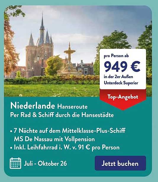Niederlande Hanseroute Per Rad & Schiff durch die Hansestädte