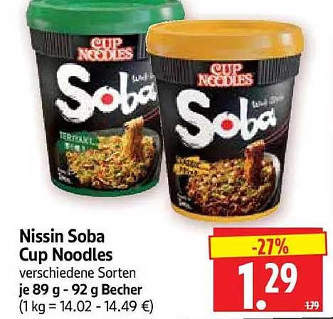 Nissin Soba Cup Noodles