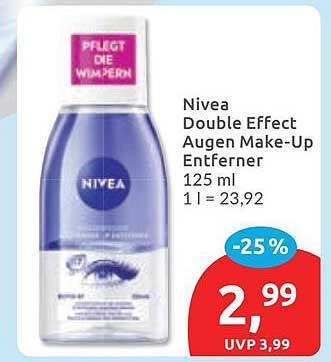 Nivea Double Effect Augen Make-Up Entferner 125 ml 1 l = 23,92