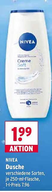 NIVEA Dusche verschiedene Sorten, je 250-ml-Flasche, 1-l-Preis 7.96