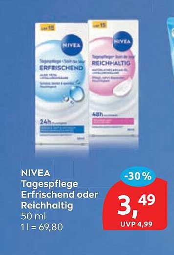 NIVEA Tagespflege Erfrischend oder Reichhaltig 50 ml