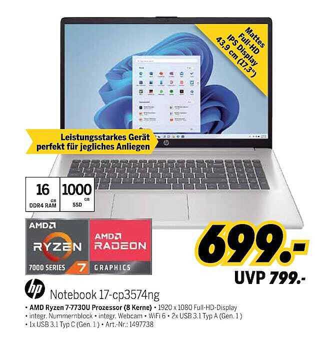 Notebook 17-cp3574ng