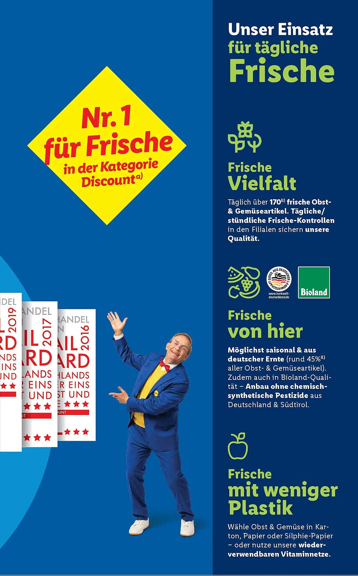 Nr. 1 für Frische in der Kategorie Discount