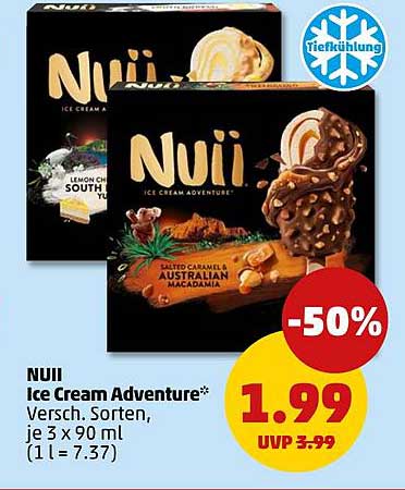 Nuii Ice Cream Adventure* Versch. Sorten, je 3 x 90 ml (1 l = 7.37)