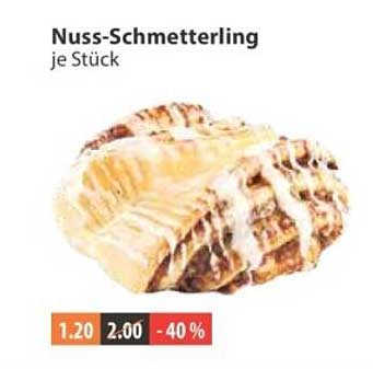 Nuss-Schmetterling je Stück