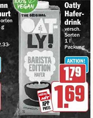 Oatly Haferdrink versch. Sorten 1 l Packung