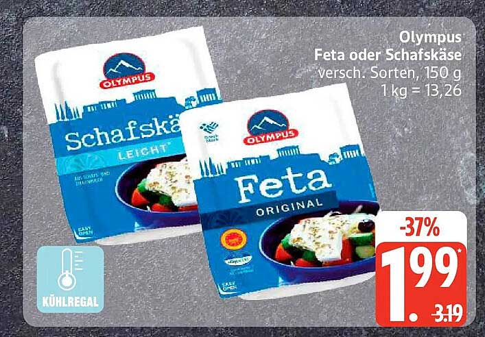Olympus Feta oder Schafskäse versch. Sorten, 150 g