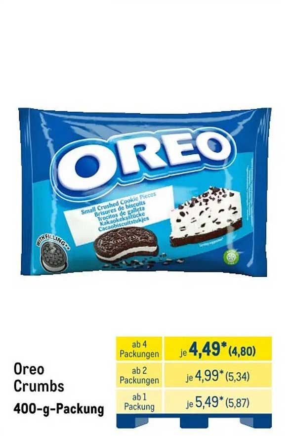 Oreo Crumbs 400-g-Packung