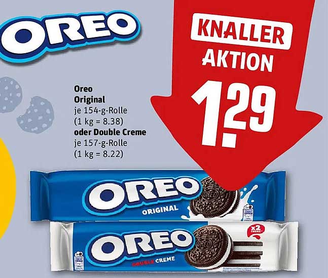 Oreo Original je 154-g-Rolle oder Double Creme je 157-g-Rolle