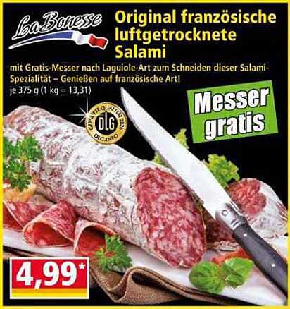 Original französische luftgetrocknete Salami