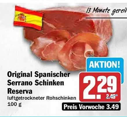 Original Spanischer Serrano Schinken Reserva