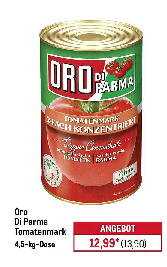 Oro Di Parma Tomatenmark 4,5-kg-Dose