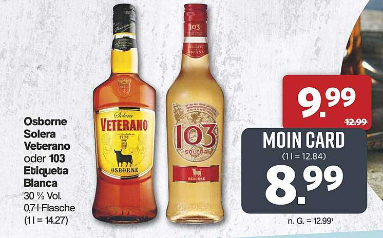 Osborne Solera Veterano oder 103 Etiqueta Blanca