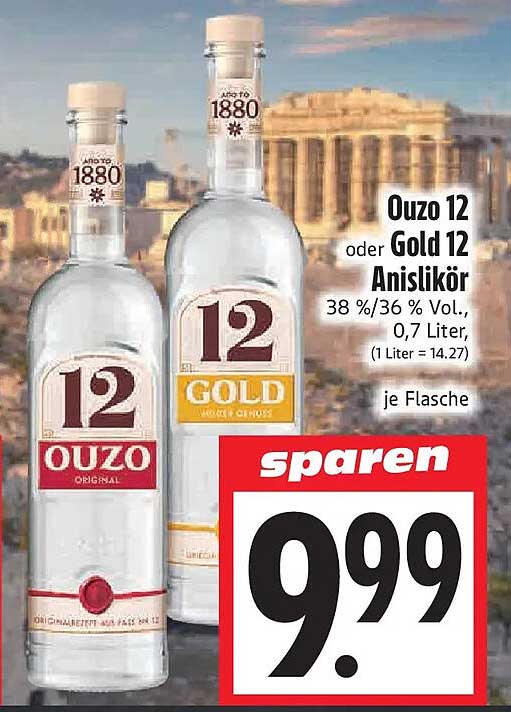 Ouzo 12 oder Gold 12 Anislikör