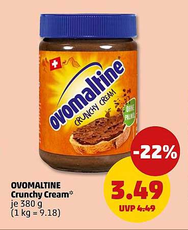 OVOMALTINE Crunchy Cream* je 380 g (1 kg = 9.18)