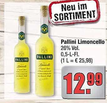 Pallini Limoncello 26% Vol. 0,5-L-Fl. (1 L = € 25,98)