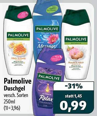 Palmolive Duschgel versch. Sorten 250ml (l=3,96)
