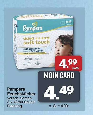 Pampers Feuchttücher verschieden Sorten 3 x 48/80-Stück-Packung