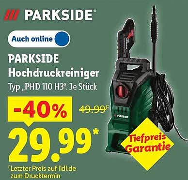 PARKSIDE Hochdruckreiniger Typ „PHD 110 H3“ Je Stück
