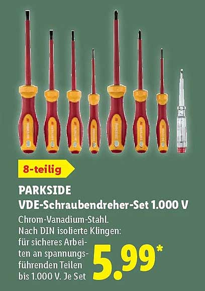 PARKSIDE VDE-Schraubendreher-Set 1.000 V