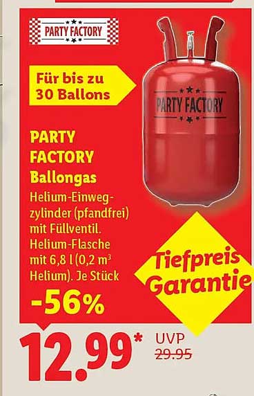 PARTY FACTORY Ballongas