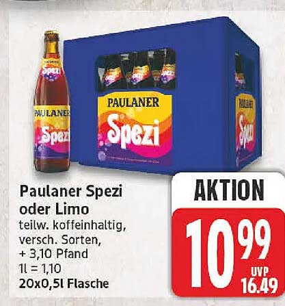 Paulaner Spezi oder Limo