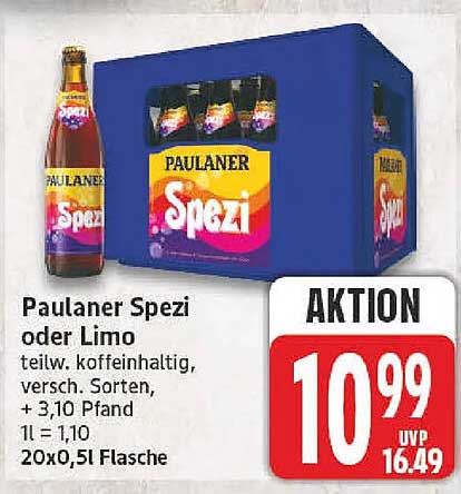 Paulaner Spezi oder Limo