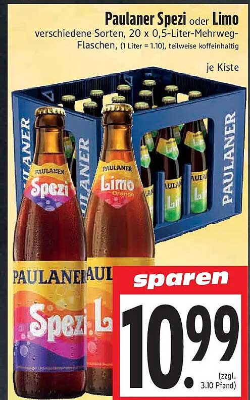 Paulaner Spezi oder Limo
