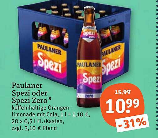 Paulaner Spezi oder Spezi Zero