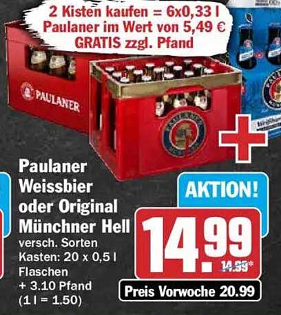 Paulaner Weissbier oder Original Münchner Hell