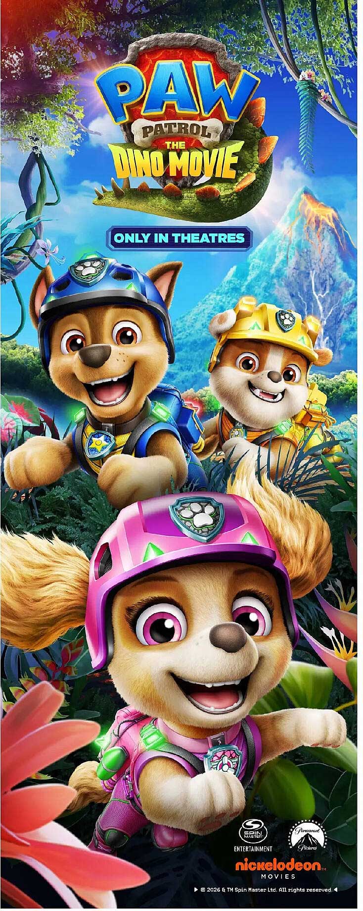 PAW PATROL THE DINO MOVIE ONLY IN THEATRES