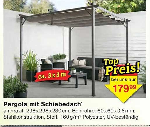 Pergola mit Schiebedach¹