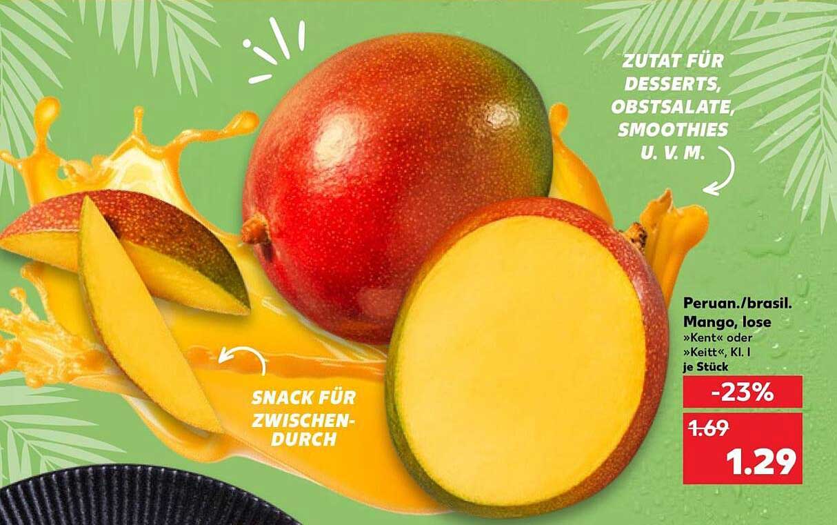 Peruan./brasil. Mango, lose »Kent« oder »Keitt«, Kl. I je Stück