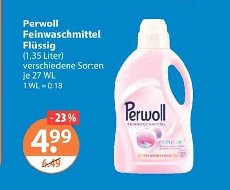 Perwoll Feinwaschmittel Flüssig (1,35 Liter) verschiedene Sorten je 27 WL