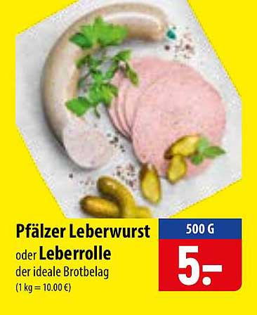 Pfälzer Leberwurst oder Leberrolle