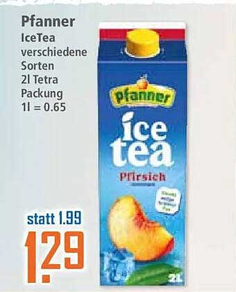 Pfanner IceTea verschiedene Sorten 2l Tetrapack 1l = 0,65
