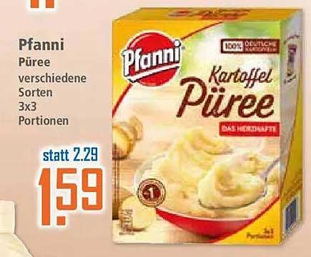 Pfanni Püree verschiedene Sorten 3x3 Portionen
