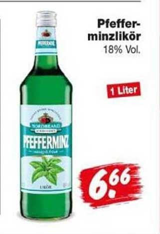 Pfefferminzlikör 18% Vol. 1 Liter