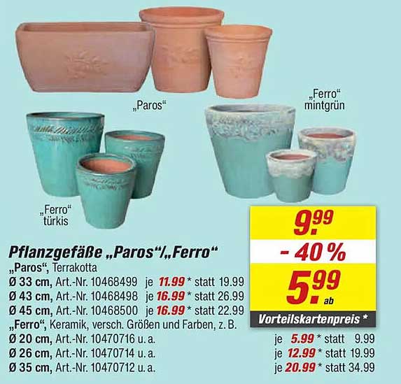 Pflanzgefäße „Paros“/„Ferro“