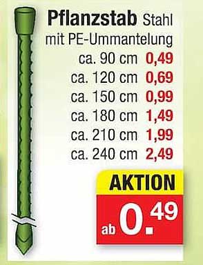 Pflanzstab Stahl mit PE-Ummantelung