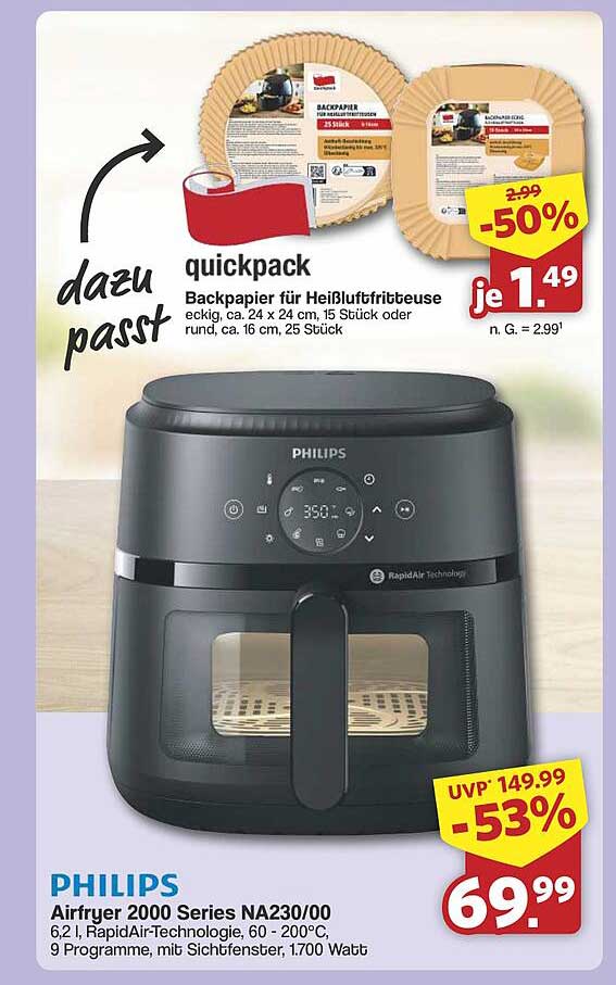 PHILIPS Airfryer 2000 Series NA230/00