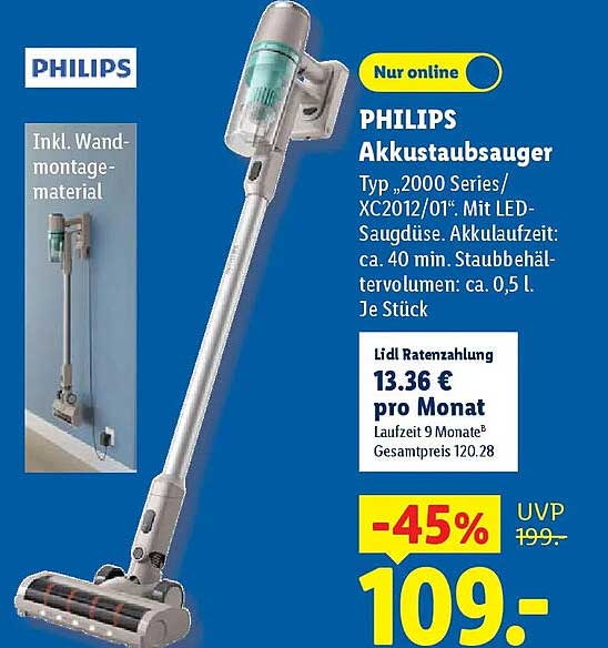 PHILIPS Akkustaubsauger