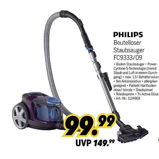 PHILIPS Beutelloser Staubsauger FC9333/09